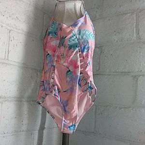 YMI peach Hawaii 1 piece bathing suit